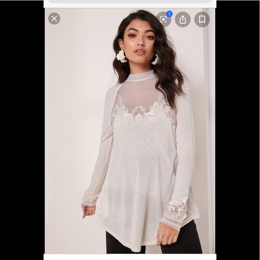 Free people NWT Sahili top. Mesh front‎ and back